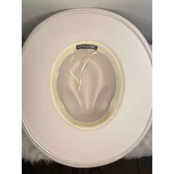 San Diego Hat Company Pearl Trim Wide Brim Fedora - Picture 6 of 7